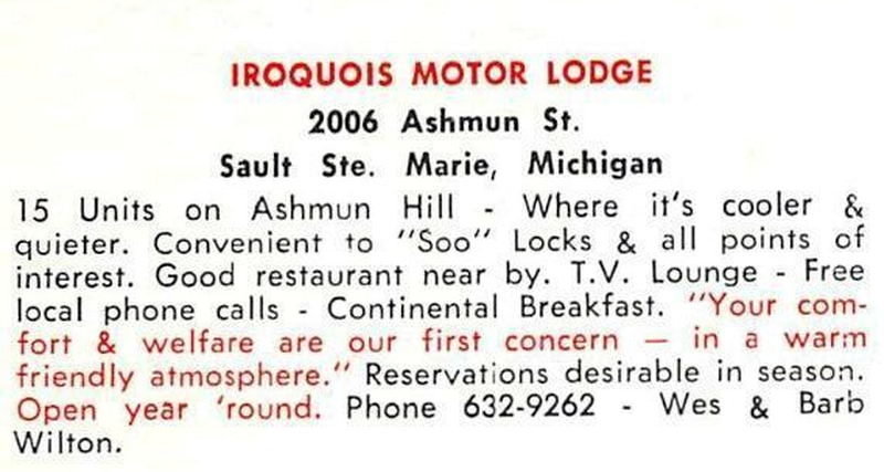 Iroquois Motor Lodge - Vintage Postcard